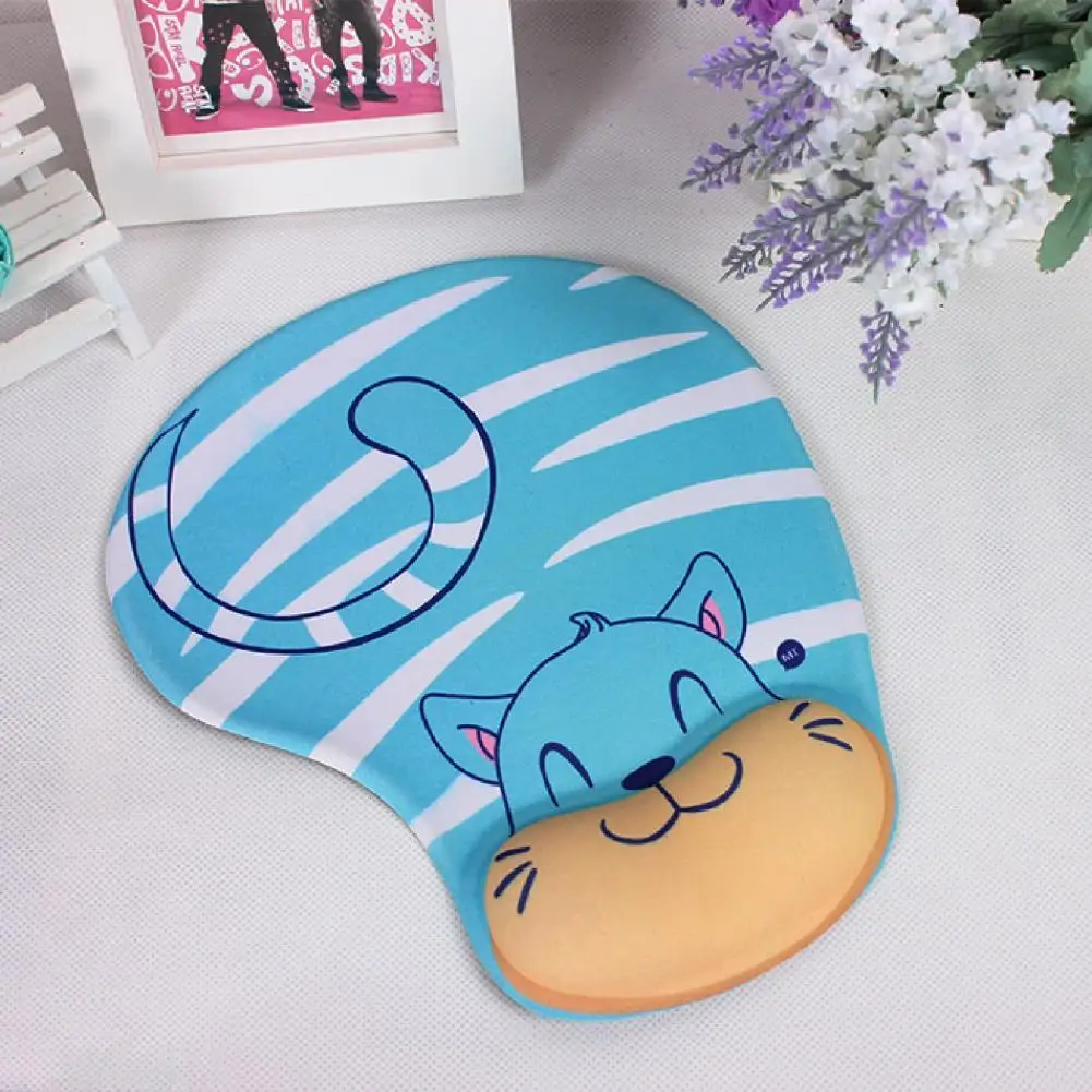 Thicken Anime 3D Mouse Pad With Wrist Rest Anti Slip Soft Silicone Cute Cartoon Cow Cat Mice Mat for Gaming PC Laptop