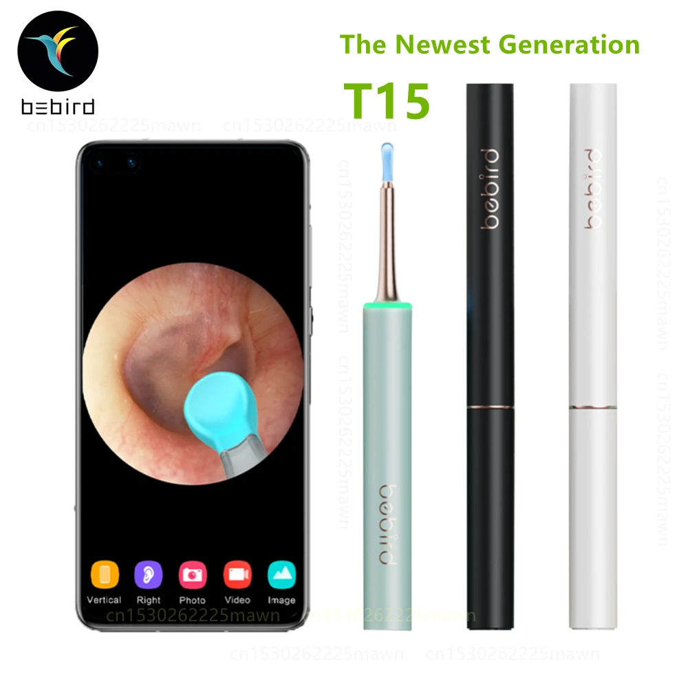 Bebird T15 X3 Visual Ear Cleaner Minifit 2in1 Acne Wax Removal Cleaning Tool HD1080P Otoscope IP67 Endoscope Health Care