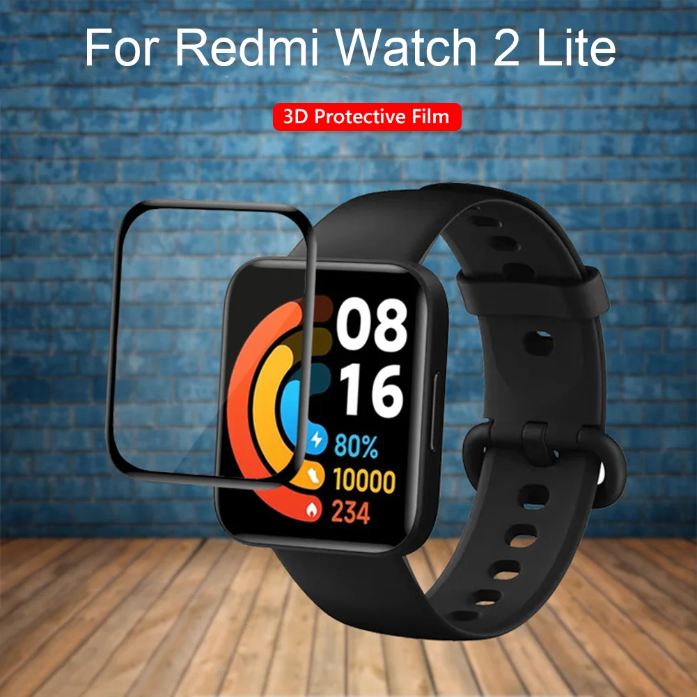 3D Curved Edge For Redmi Watch 2 Lite Full Cover Screen Protector Film For Xiaomi Redmi Wath 2 Lite Smart Watch Protective Films