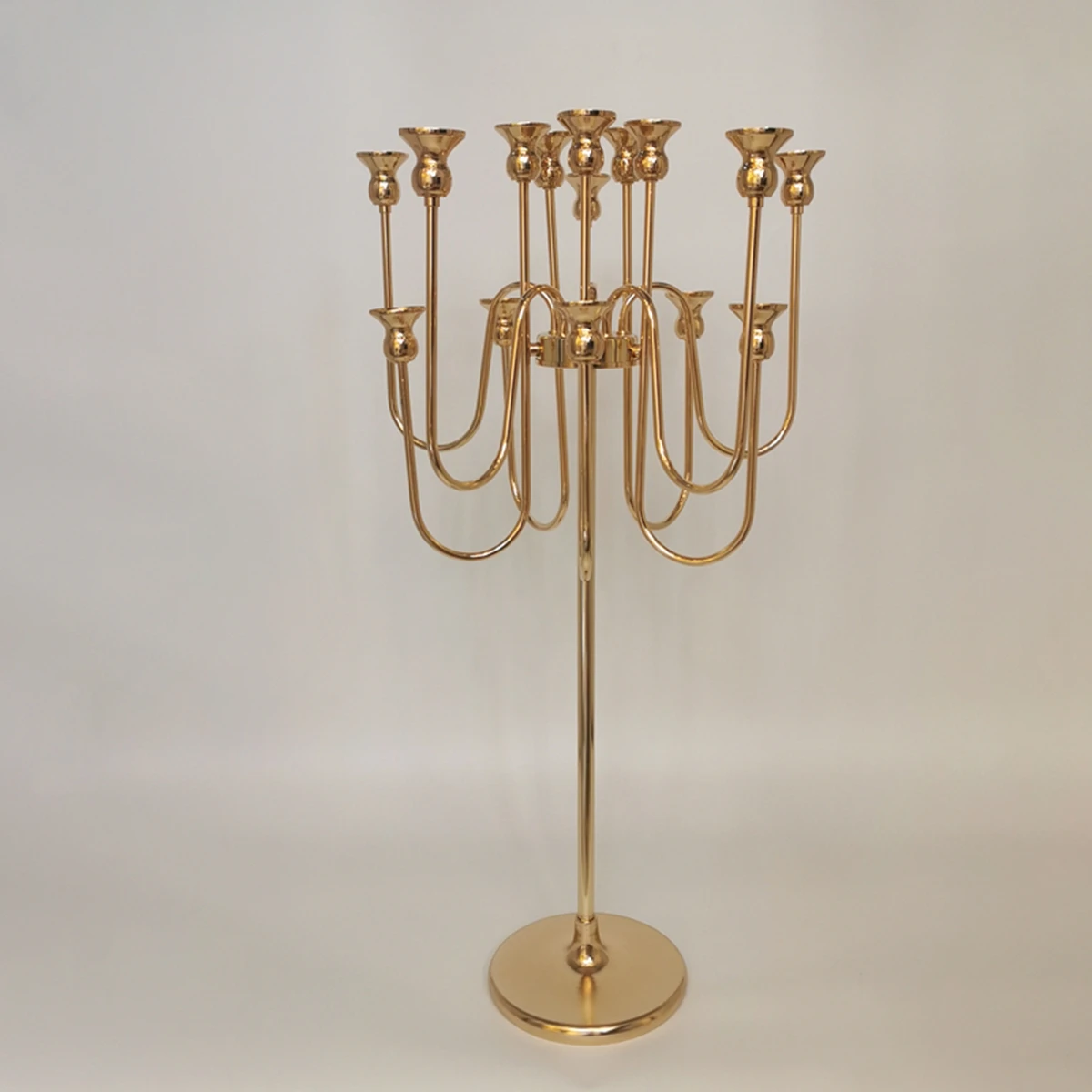 5pcs)Candelabra 15 Heads Candlestick Wedding Table Centerpiece Luxury Candle Holder Party Decor 84