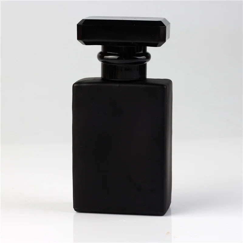 30ML Perfume Bottles Spray Bottles Square Glass Clear Black Empty Cosmetics Containers 30g Refillable Perfumes Bottle 15pcs/lot