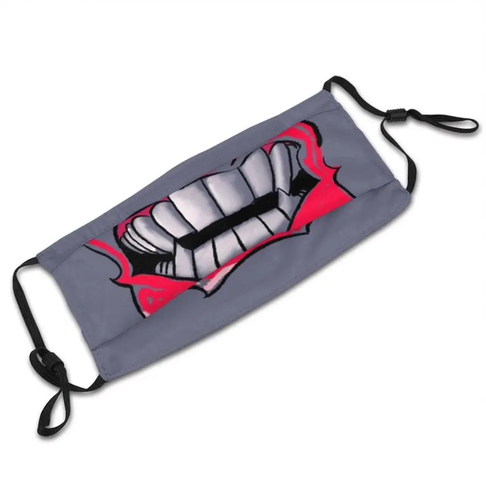 Rock And Roll Lips Mask Cloth Reusable Print Filter Washable Cute Flu Face Ask Happy Smiling Funny