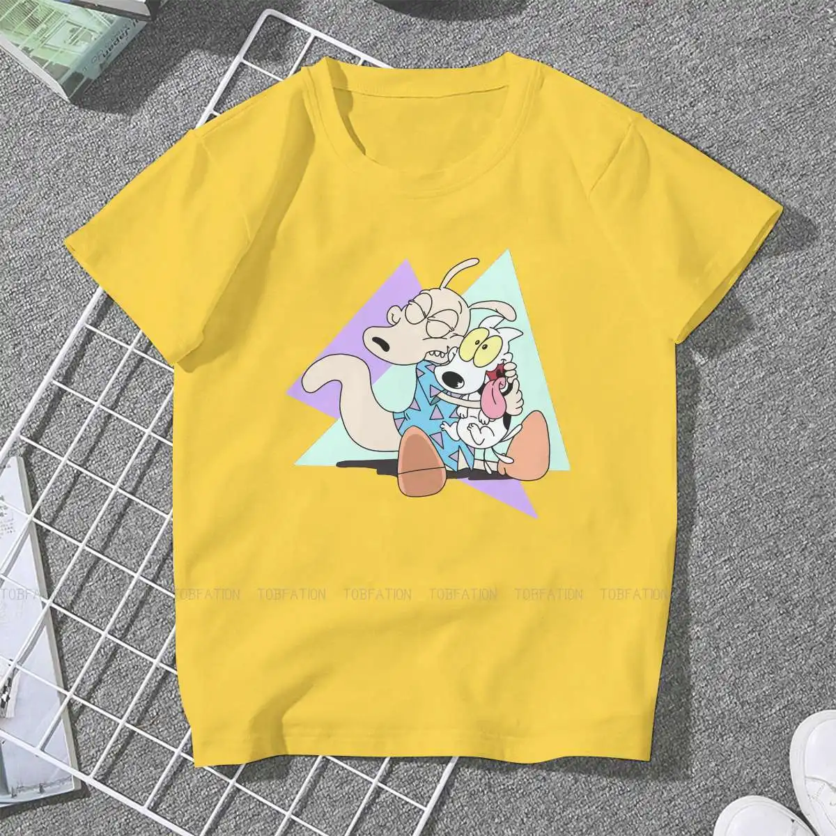 The Ren Stimpy Show Comedy Fantasy TShirt for Woman Girl Rocko Modern Life 5XL Summer Tee T Shirt Novelty Fluffy