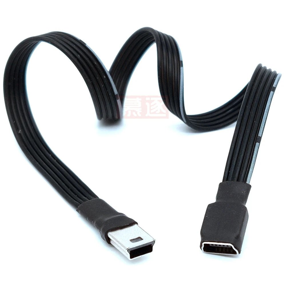 90 stopni 4 kąt mini USB żeńskie do Mini B 5 Pin Adapter kabla ze złączem męskim 0.25m