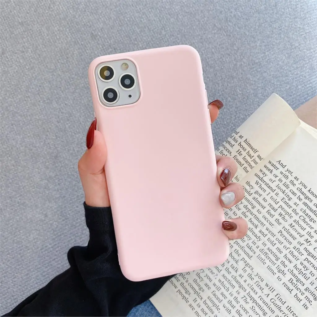 Candy Farbe Silikon Telefon Fall Für iphone 13 14 Pro Max Funda Für iphone 11 12 Pro max 13 mini 14 Plus Matte Zurück Abdeckung Coque – Detail 14