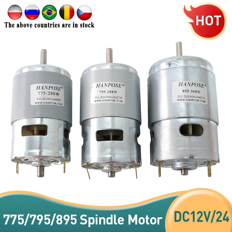 Soporte de Motor duradero para máquina de grabado, herramienta de torno, 775, 795, 895, 3000 w, DC 12V, 24V, 15000-RPM