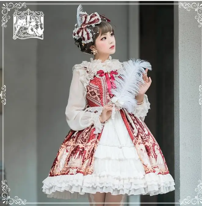 Robe Vintage lolita en dentelle pour filles, tenue victorienne taille haute, kawaii, gothique, avec nœud papillon, jsk loli cos