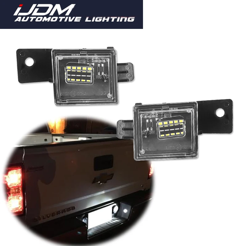 

iJDM For Chevy Silverado 1500 2500 GMC Sierra 1500 2500HD 3500HD Chevy Canyon GMC Canyon etc Xenon White License Plate Lights