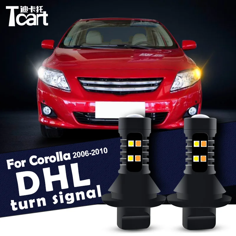 

Car Accessories Toyota Corolla e120 2006 2007 2008 2009 2010 2011 2012 Auto Led drl Daytime Running Light Turn Signal 7440 T20