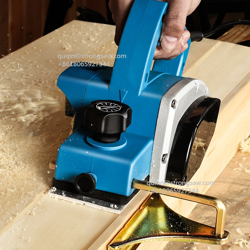 82mm woodworking hand planer adjustable planing depth 0-1mm for smoothing wood bench surfacing planer electric planer