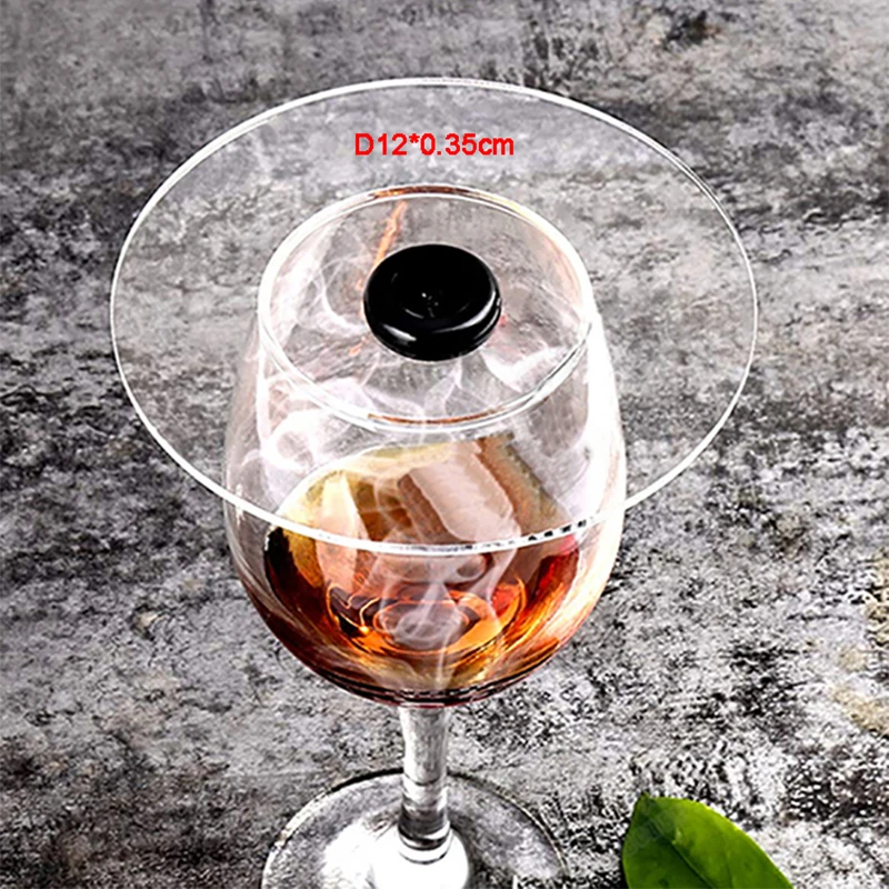 10pcs Smoked Wine PC Material Drink Cover Lid Smoking Gun Cup Cover for Cocktail Drinks Smoking Wine Cups