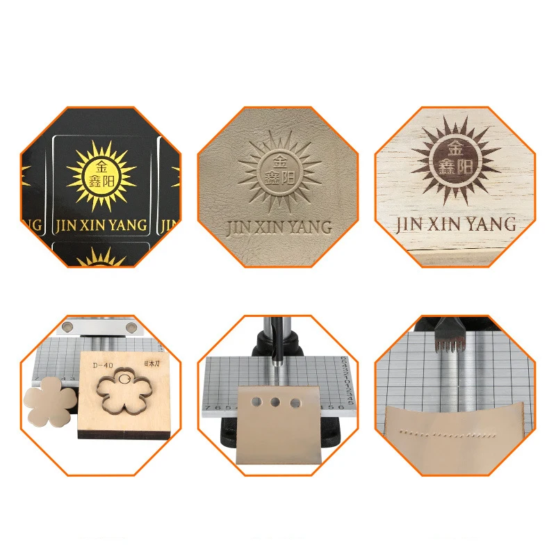 Heat press machine Leather Embossing Foil Gold stamping Hot pressing Mold cutting Rhombus punching Branding Wood