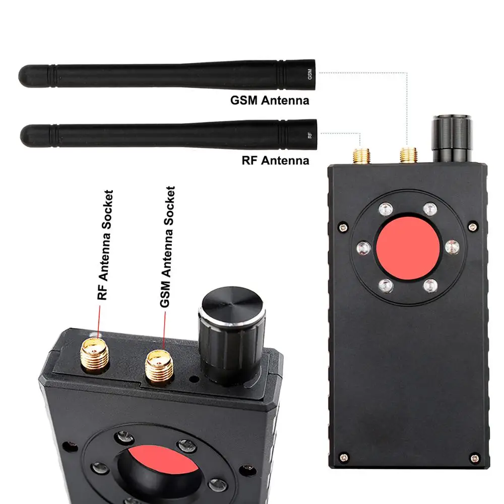 G528 Detektor Kamera Anti Mata-mata LED Pemindaian Inframerah Deteksi Sinyal RF Bug Nirkabel Kamera Mikro GSM Pelacak GPS