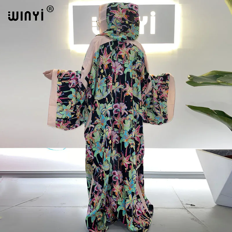 WINYI Spring dress Women KIMONO Cardigan stitch robes de cock Cocktail sexcy Boho Maxi African Holiday Batwing Sleeve  Robe