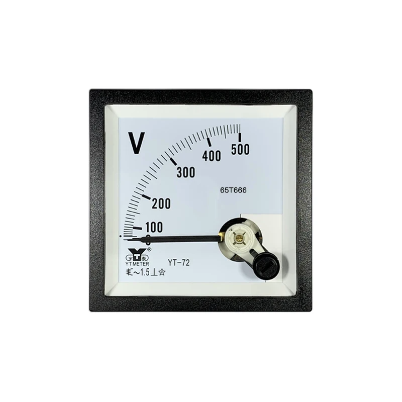 Yt72 AC voltmeter 10V 15V 20V 30V 50V 100V 150V 250V 300V 450V 500V 600V 750V pointer 68 * 68mm dh72 cp72 installation instrumen