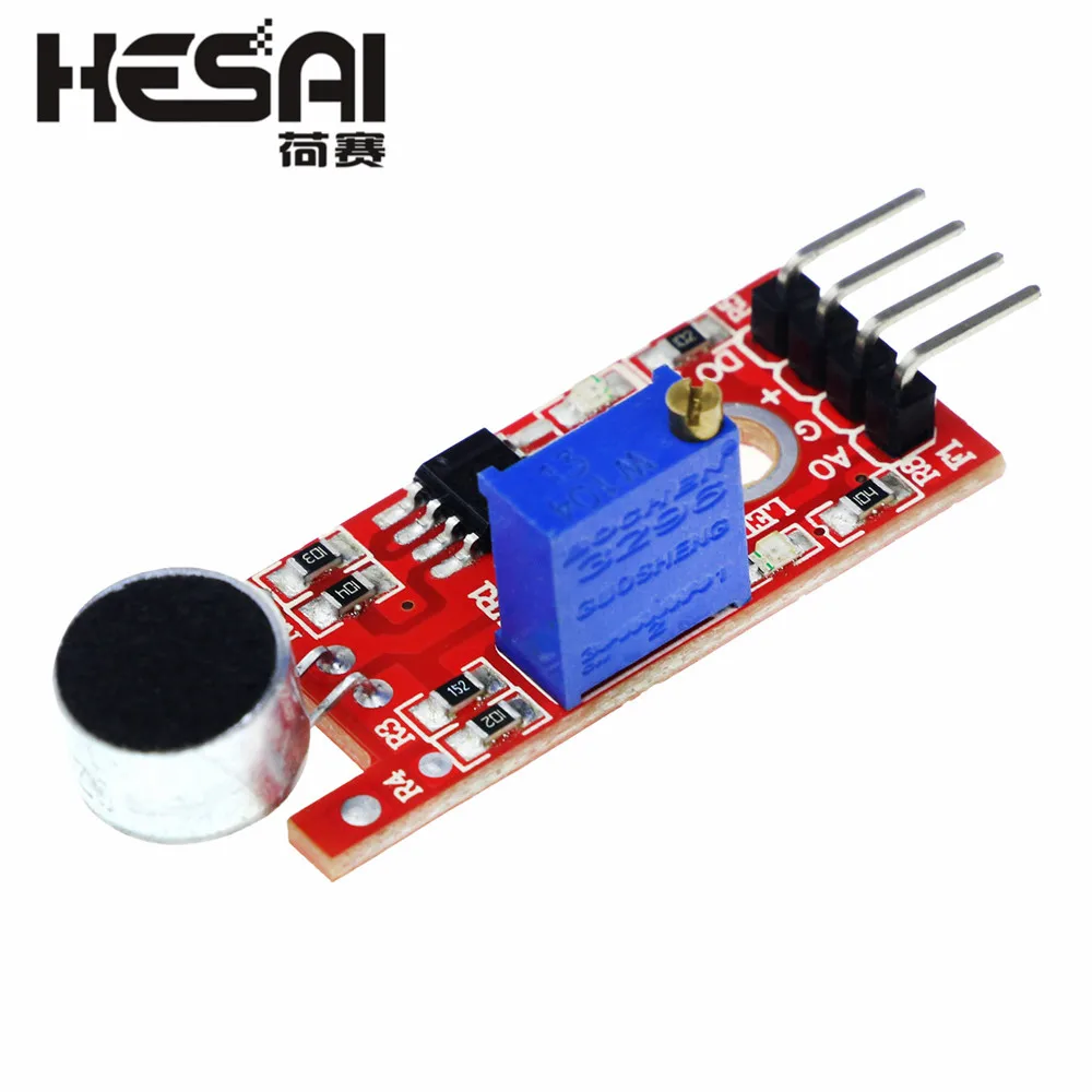 KY-037 4Pin Voice Sound Detection Sensor Module Microphone Transmitter for Smart Robot Car DIY Projects