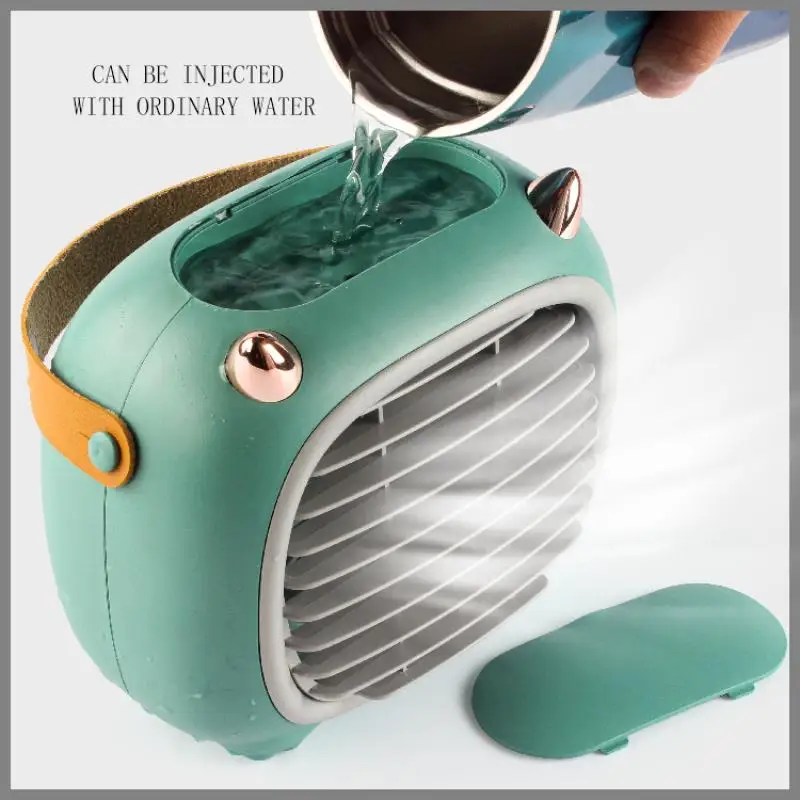 Luchtkoeler Ventilator Desktop Mini Airconditioner Draagbare Licht Desktop Luchtkoeling Ventilator Luchtbevochtiger Luchtreiniger voor Kantoor Slaapkamer