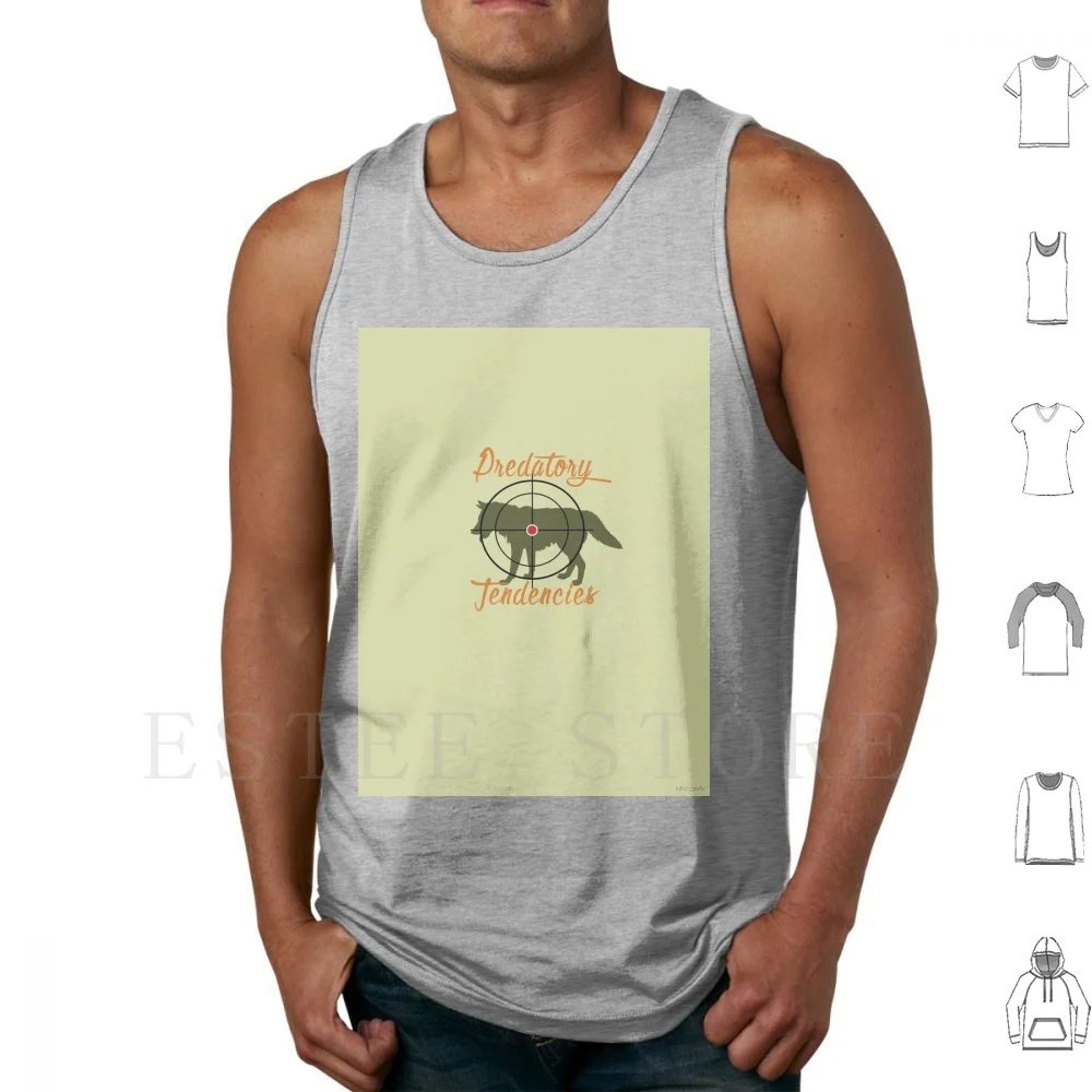 Tendencies-Coyotes Run Wild Tank Tops Vest Cotton Woodland Coyote Hunting Outdoors Wild Wildlife Trapping Yote Target Sight