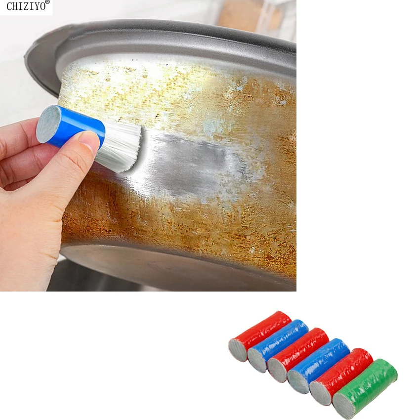 1PC Metal Stainless Steel Rust Cleaning Rod Magic Stick Rust Remover Cleaning Wash Brush Wipe Pot Car Wheels Brushes CHIZIYO