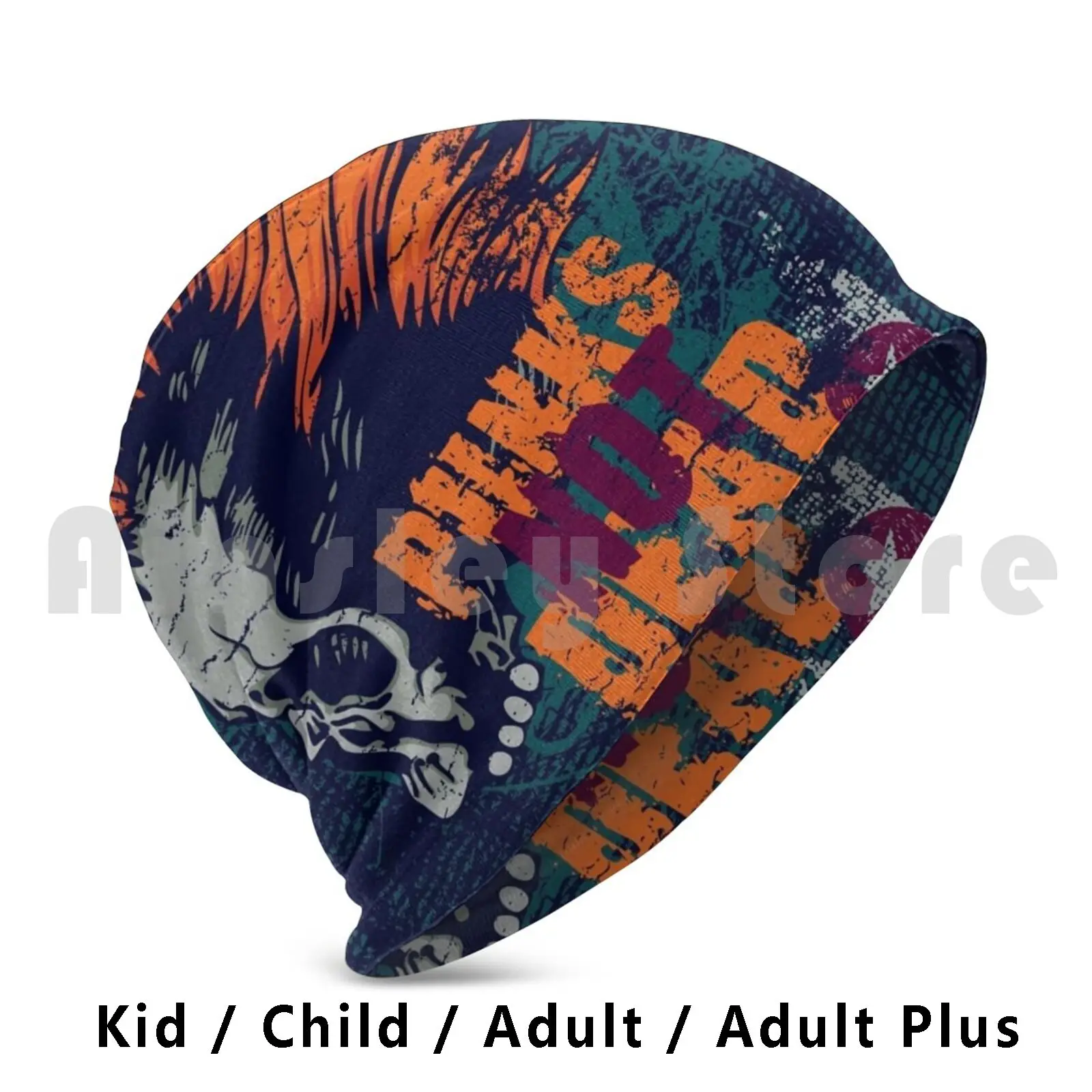 Punk Not Dead Beanie Hedging Cap DIY Print Cushion Anarchy Background Bill Board Company Cover Dead Effect Fashion Festival