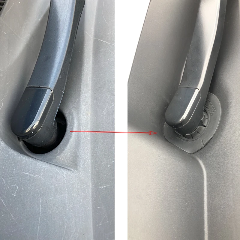 Car Windshield Wiper Arm Bottom Hole Protective Cover Silicone For Prevent Debris Falling Into Vehicle Accessories 2PCS