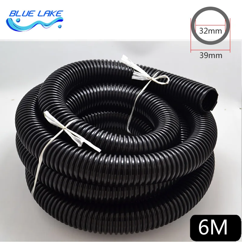 vacuum cleaner EVA threaded hose,inner 32mm/39mm, 6m black, Wall polishing machine threaded pipe/bellows,vacuum cleaner parts