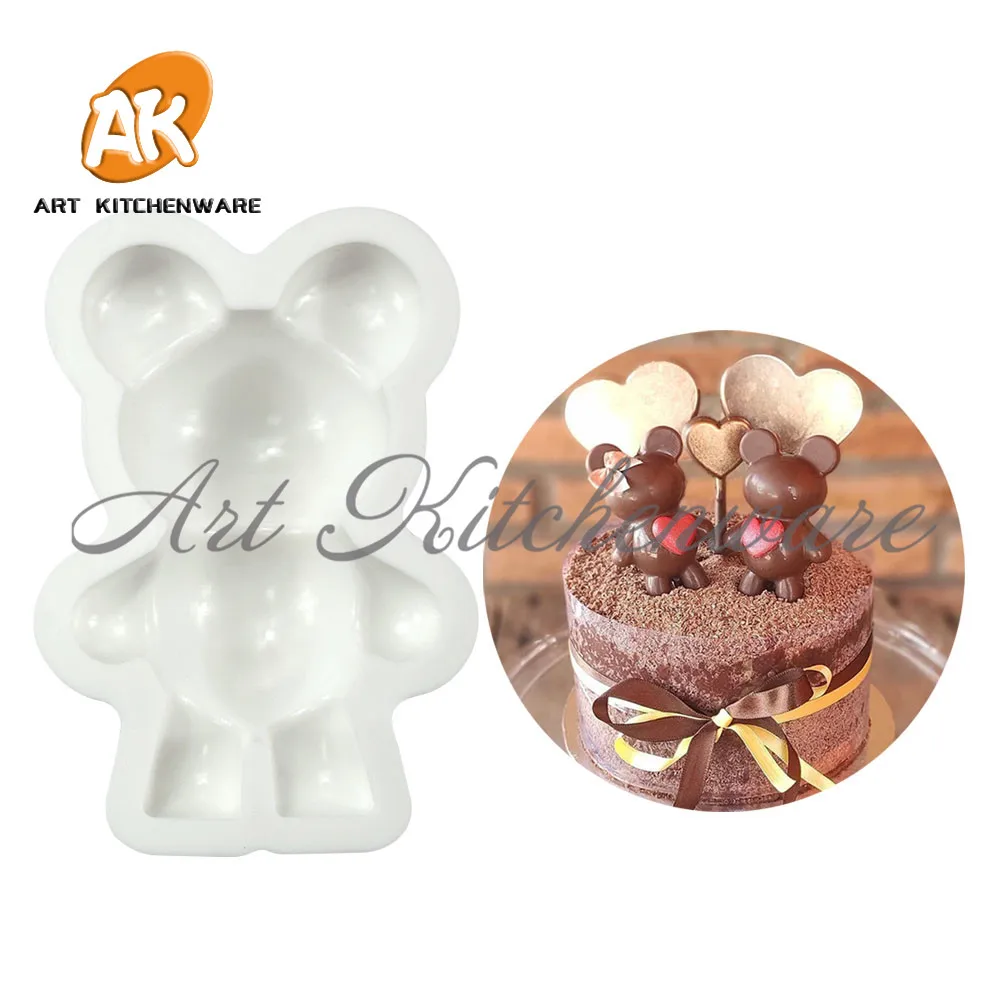 Mini Größe Baby Bär Design Zerbrechliche Schokolade Mould DIY Kreative Mousse Silikon Form Kuchen Dekorieren Werkzeuge Backen Zubehör