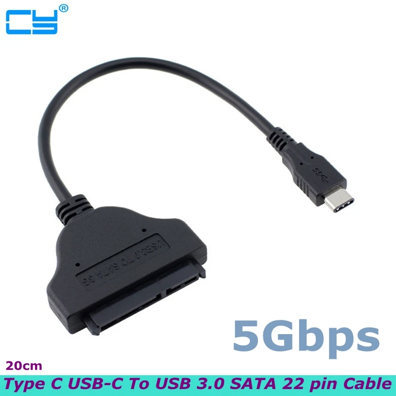

High Speed USB 3.1 Type C USB-C to USB 3.0 SATA 22-pin Cable External HDD 2.5" Hard Drive Easy Drive Cable for Macbook
