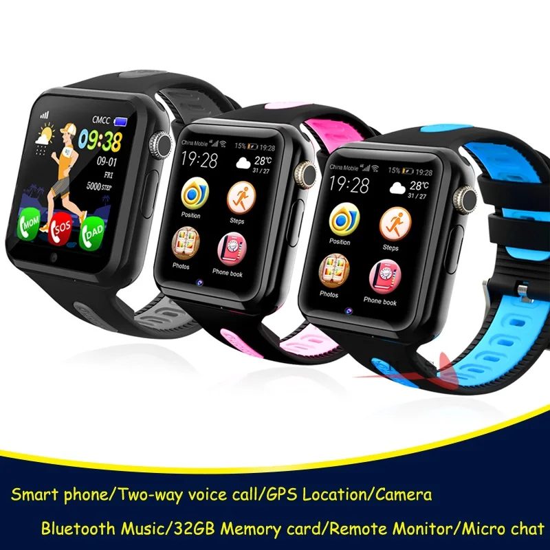 GPS Baby Smart Watch for Kids Boy Girl Apple Android Smartwatch Support 2G SIM TF Card MTK2503 Dial Call Push Message V5K