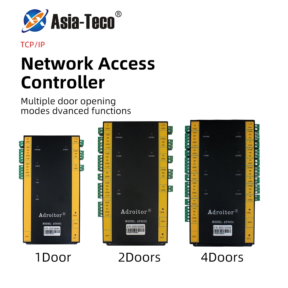 1/2/4 Door Network Access Control Panel Wiegand Access Control Board With Software Communication Protocol TCP/IP