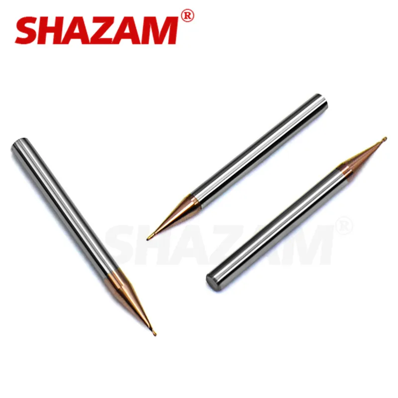 Tungsten Coated Steel Milling Cutter Small Diameter Ball Nose End Mills Alloy Diamete Carbide Machining Cutting Tools For Metal