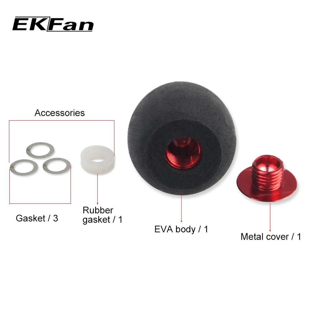 EKFan EVA & Metal Spinning Reel Handle Accessory Fishing Reel Handle Knob Fishing Tackle Tools Fishing Bait casting