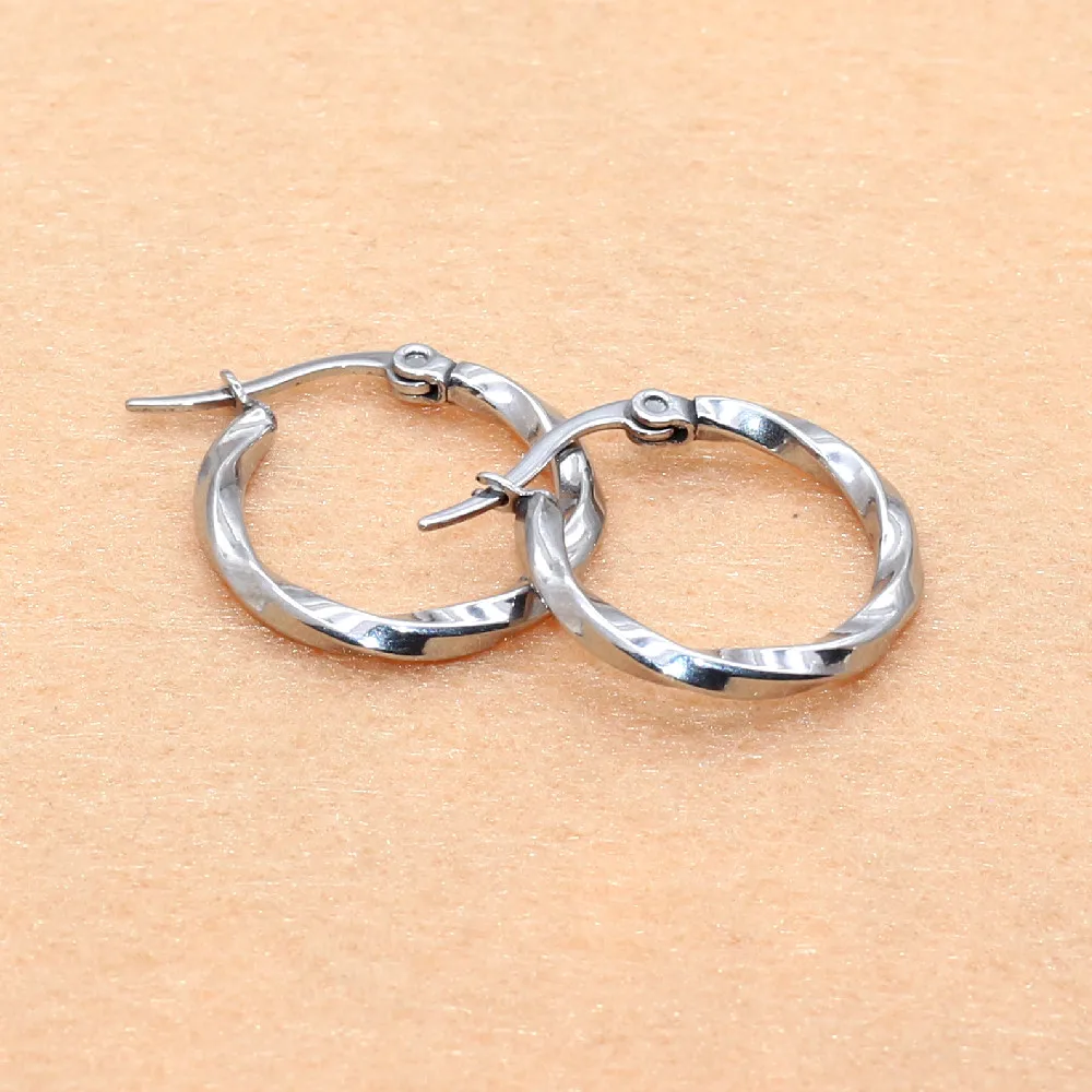 316l Stainless Steel all Size Hoop Earrings No Easy Fade Allergy Free Ears Jewelry Accessories Brief Style