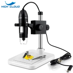 1600X USB Digital Microscope Interface Electron Stereo microscopio Camera Zoom Magnifier con 8 LED per saldatura riparazione telefono