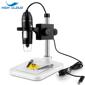 1600X USB Digital Microscope Interface Electron Stereo Microphone Camera Zoom Magnifier with 8 LED for Phone Repair Soldering