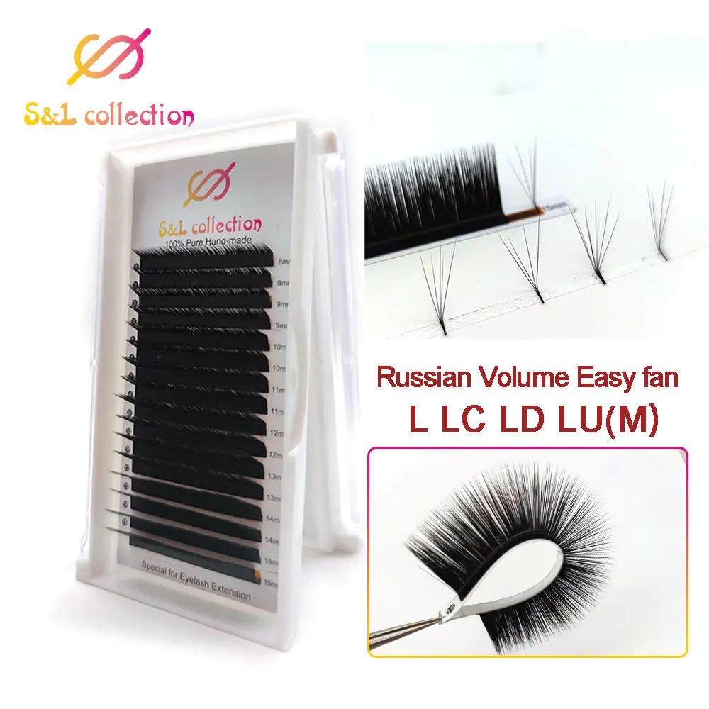 New arrived 0.05/0.07 L/LC/LD/LU 1 pcs magic eyelash volume easy to make fan effect false eyelash and blooming faux mink lashes