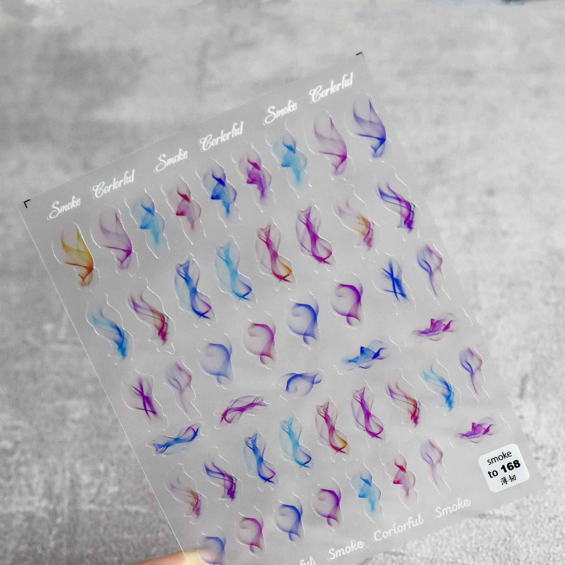 The New High Quality Nail Sticker Smoke Stickers For Nail Foil Individuality Design Adhesive Nails Fashion Manicure Sticker