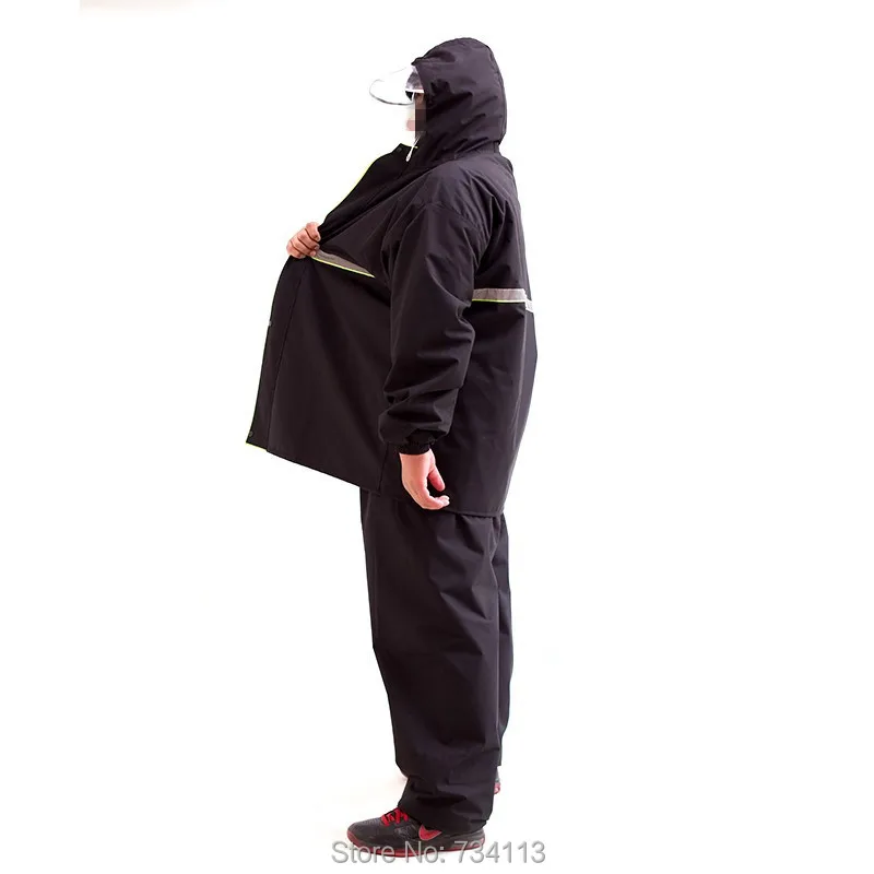 6XL 5XL big size raincoats Super fat guys raincoat Maximum hips largest waist Maximum code outdoor big guy split rain coat pants