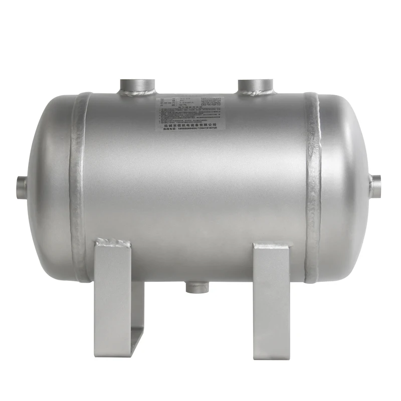 5L Horizontal 304 Stainless Steel Small Gas Storage Frosted Custom Buffer Pressure Air Tank