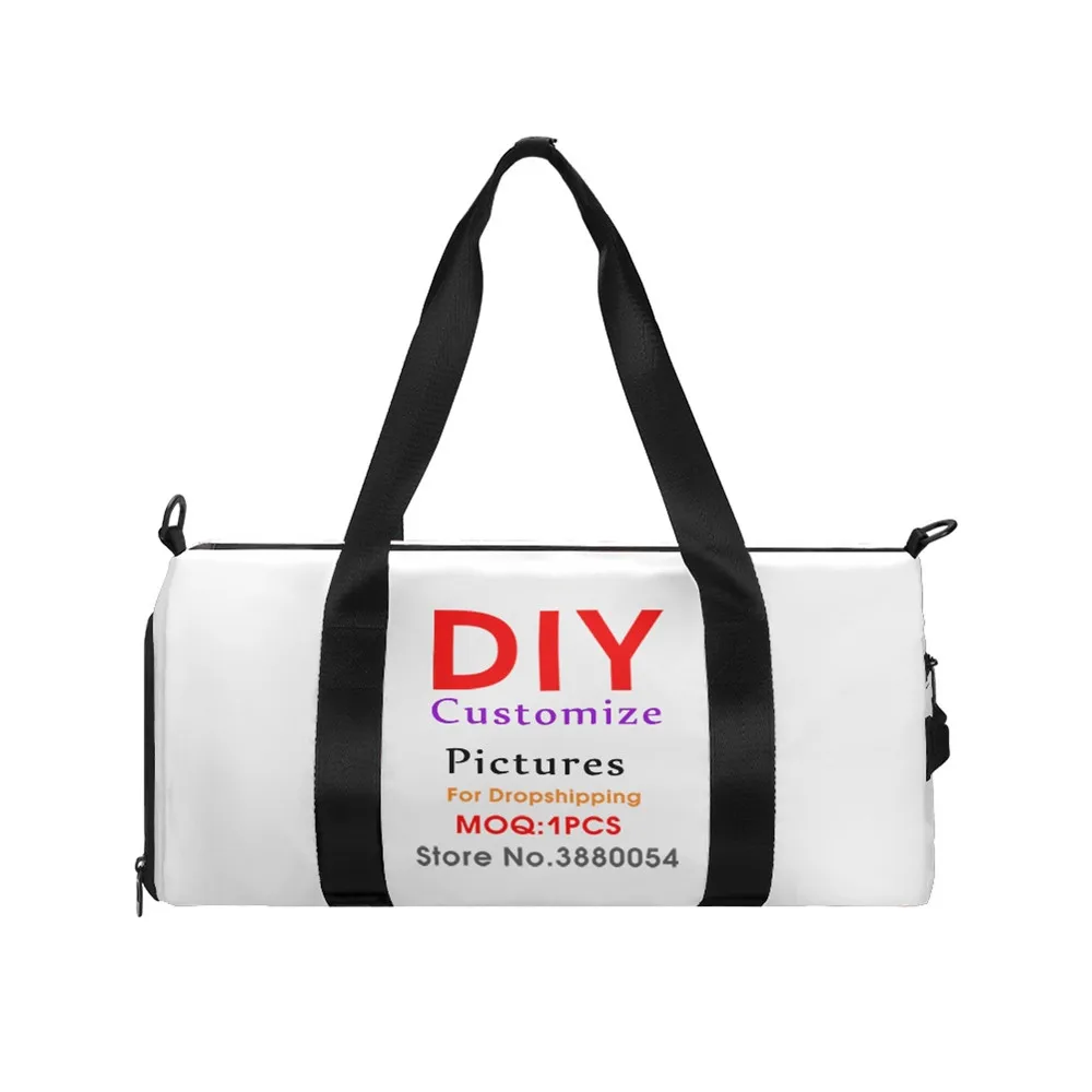 Noisydesigns-Bolso de viaje personalizado para hombre y mujer, bolsa de lona de lujo con estampado a pedido, para viaje, Gimnasio y Deporte, novedad