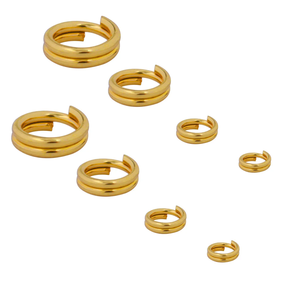100pcs Stainless steel Jump Ring double rings Double Loops Split Rings Connectors DIY Jewelry Making Supplies for DIY Wholesale