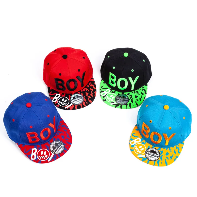 Cool Boy Embroidery Kids Baseball Cap Boys Girls Snapback Hat Four Seasons Children Hip Hop Sun Cap Hat Hot