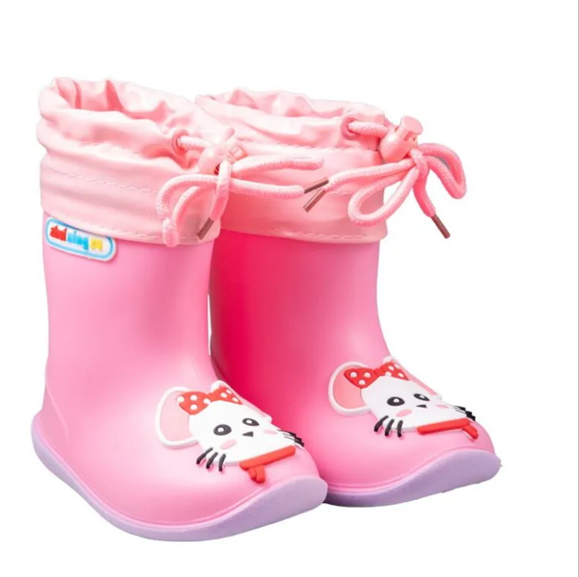 Kids Rain Boots Toddler Girl Rainboots Classic Waterproof Children\'s Shoes PVC Rubber Boots Kids Baby Water Shoes Boy Rain Boots