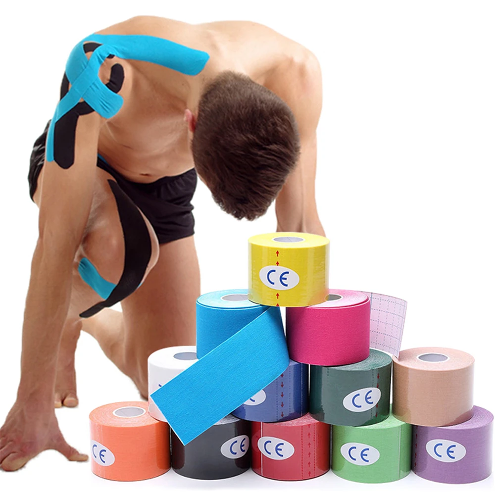 5m Kinesiology Tape Athletic Recovery Elastic Chest Muscle Stickers Knee Pad Muscle Pain Relief Sports Tape Gym Fitness Bandage