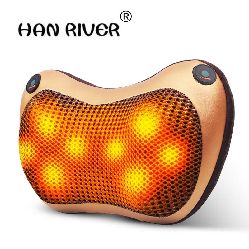 

HANRIVER Cervical spine massager neck lumbar back electric utility vehicle body massage pillow, cushion for leaning on