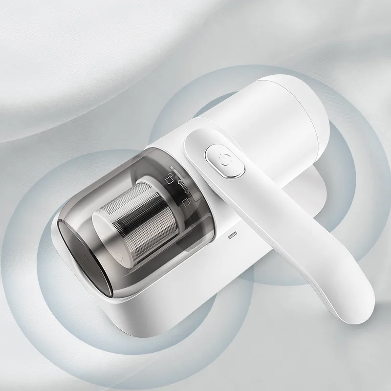 EU 1007 Home Handheld Wireless Mite Eliminator Small UV Vacuum Cleaner on Bed