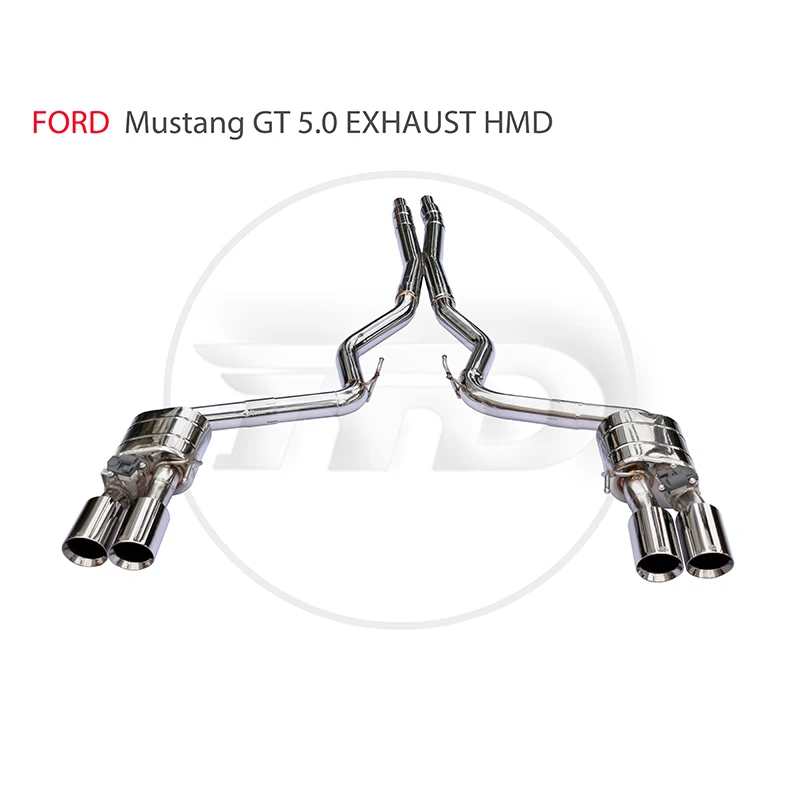 Exhaust Pipe Manifold Downpipe for Ford Mustang GT 5.0T Exhausts System Auto Replacement Modification Electronic Valve