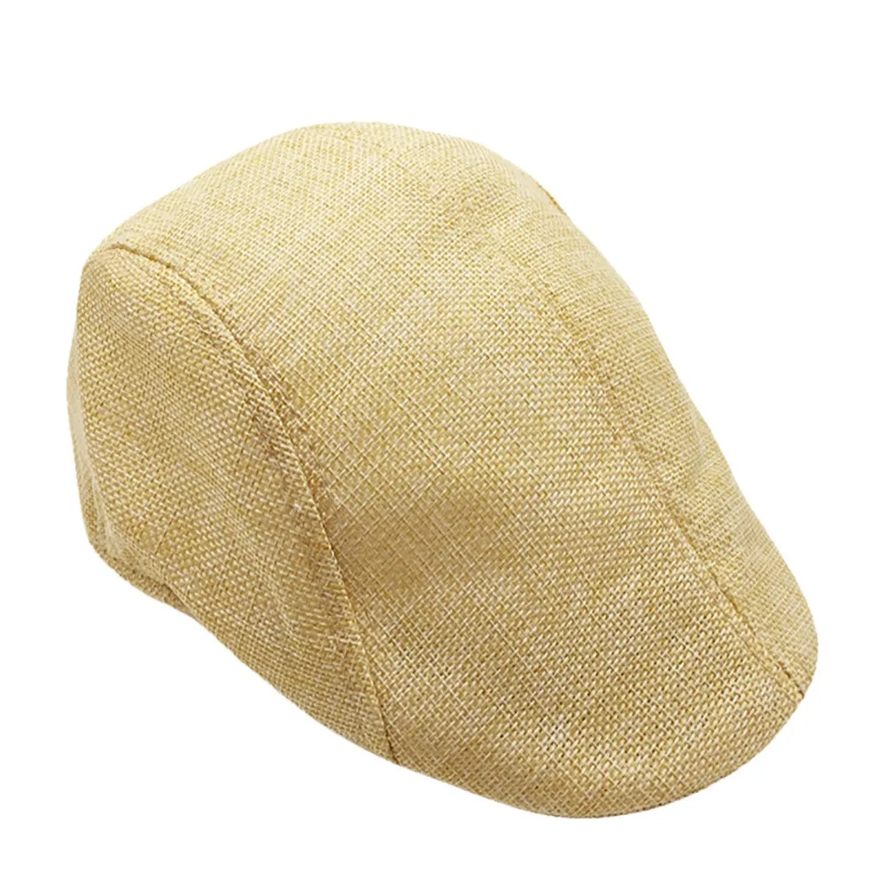 New Autumn Beret Caps Men Women Vintage News Boy Cap Cabbie Gatsby Linen Outdoor Hats Berets Brand Sun Hat Unisex Duckbill Caps