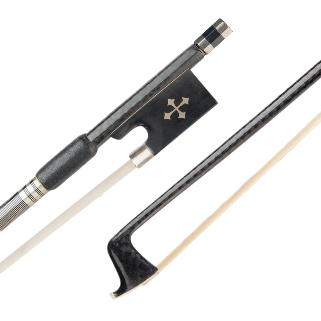 

Advanced 4/4 Violin/Fiddle Bow Grid Carbon Fiber Round Stick W/ Ebony Frog AAA Grade Horsehair Fast Response