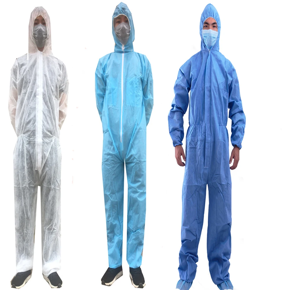 

Unisex Protective Disposable Factory Workshop Safety Clothes Anti Dust Oil Sanitary Protection Jumpsuit Coveralls Isolation Suit